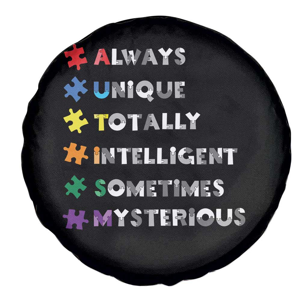 Funny Autism Awareness Spare Tire Cover Always Unique Totally Intelligent Sometimes Mysterious