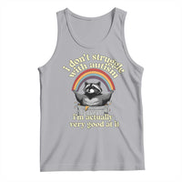 Funny I Don't Struggle With Autism I'm Actually Very Good At It Tank Top Autistic Racoon