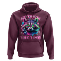 Funny Autism Awareness Racoon Hoodie Rizz Em With The Tism Meme Autistic