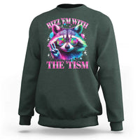 Funny Autism Awareness Racoon Sweatshirt Rizz Em With The Tism Meme Autistic