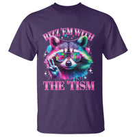 Funny Autism Awareness Racoon T Shirt Rizz Em With The Tism Meme Autistic