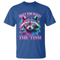 Funny Autism Awareness Racoon T Shirt Rizz Em With The Tism Meme Autistic