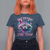 Funny Autism Awareness Racoon T Shirt For Women Rizz Em With The Tism Meme Autistic