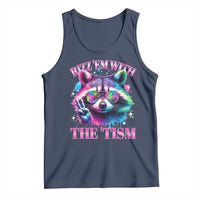 Funny Autism Awareness Racoon Tank Top Rizz Em With The Tism Meme Autistic