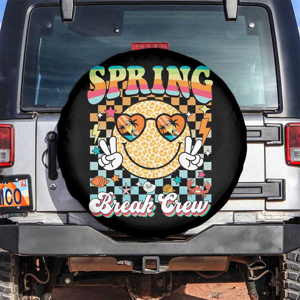 Funny Spring Break Crew Spare Tire Cover Spring Vacation Beach Family Matching