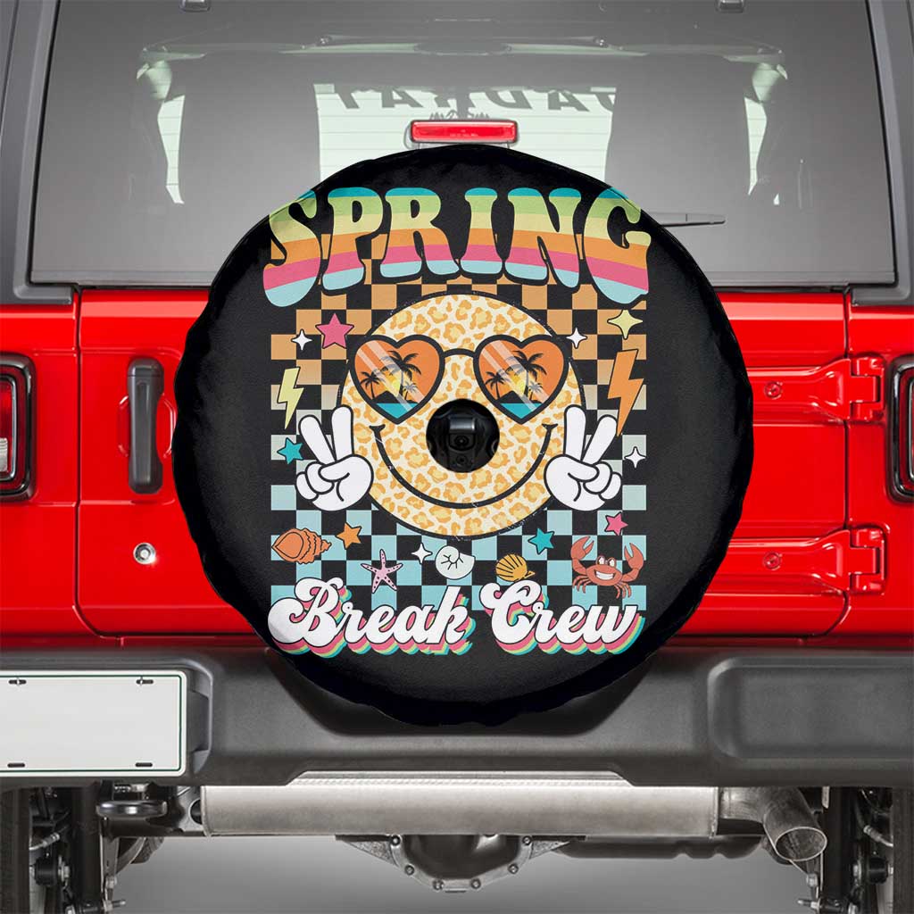 Funny Spring Break Crew Spare Tire Cover Spring Vacation Beach Family Matching