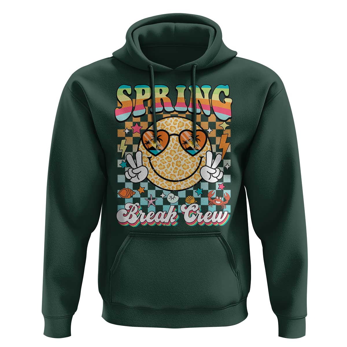 Funny Spring Break Crew Hoodie Spring Vacation Beach Family Matching