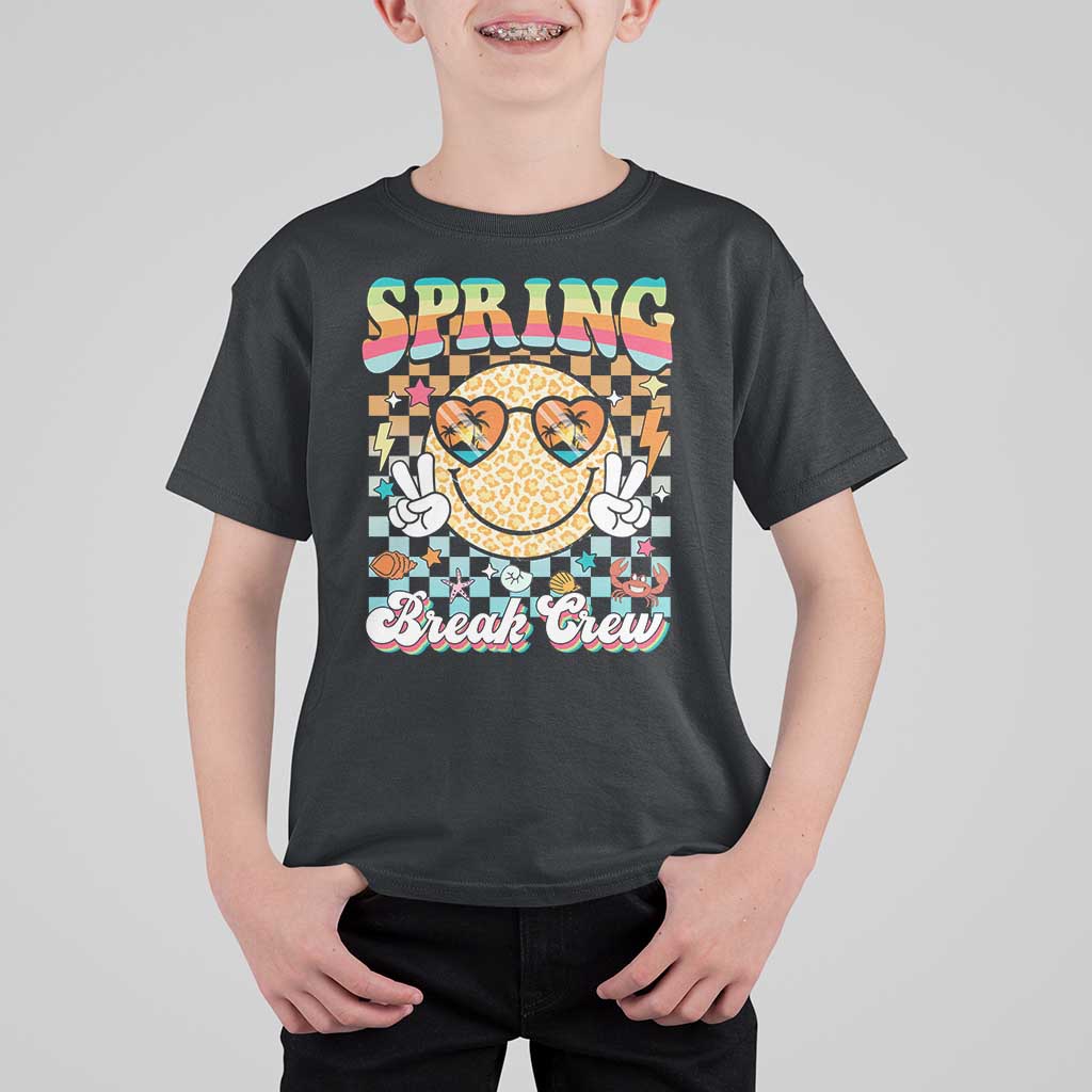 Funny Spring Break Crew T Shirt For Kid Spring Vacation Beach Family Matching