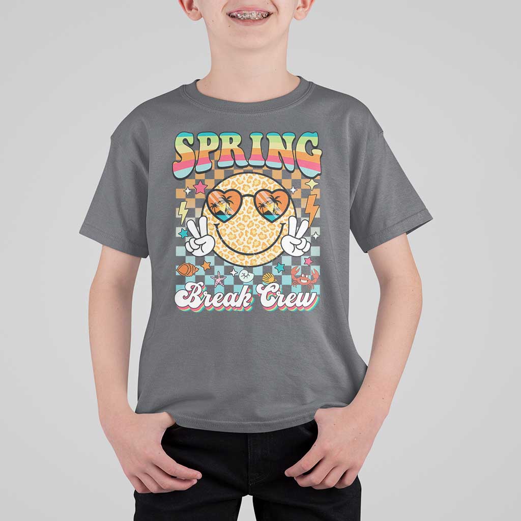 Funny Spring Break Crew T Shirt For Kid Spring Vacation Beach Family Matching