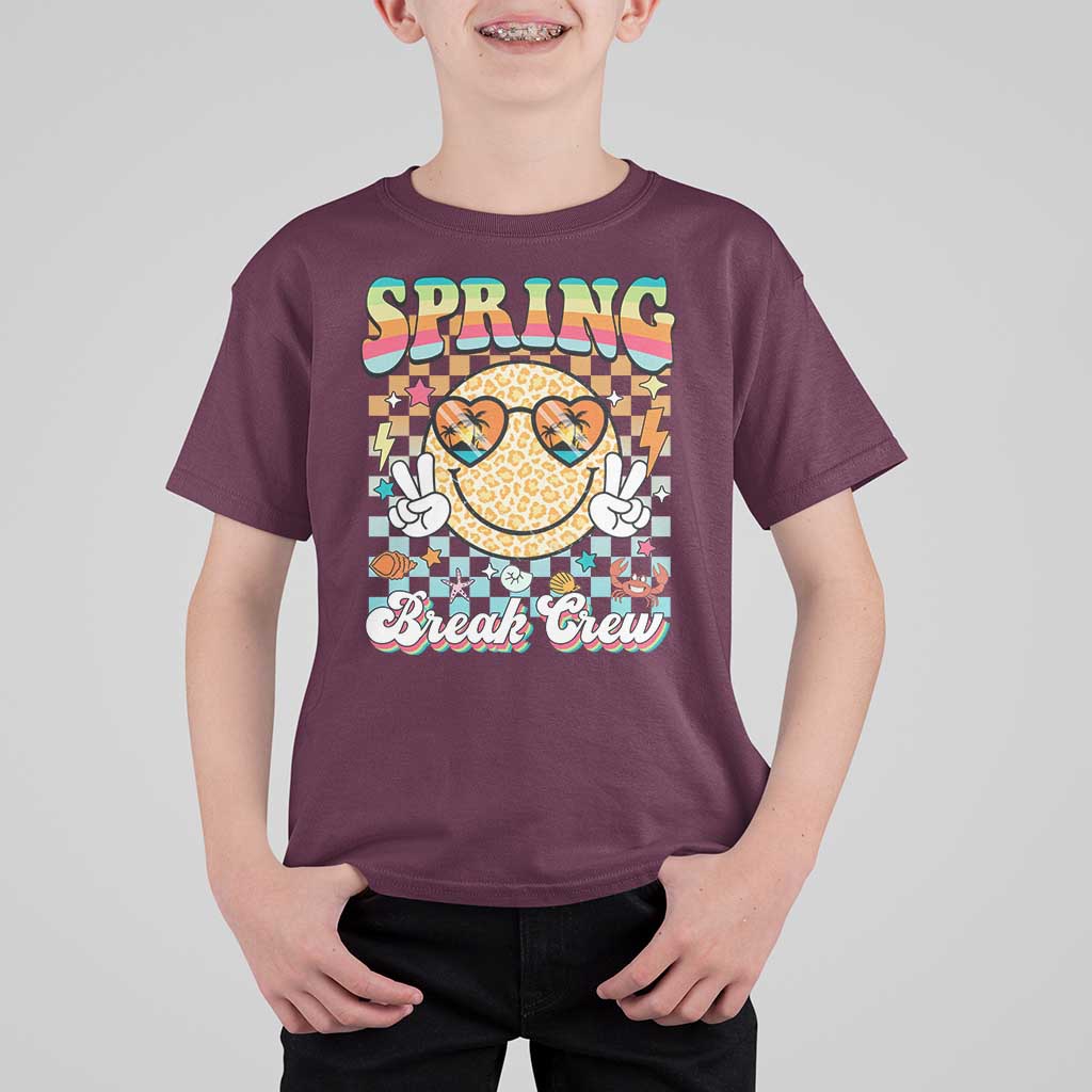Funny Spring Break Crew T Shirt For Kid Spring Vacation Beach Family Matching
