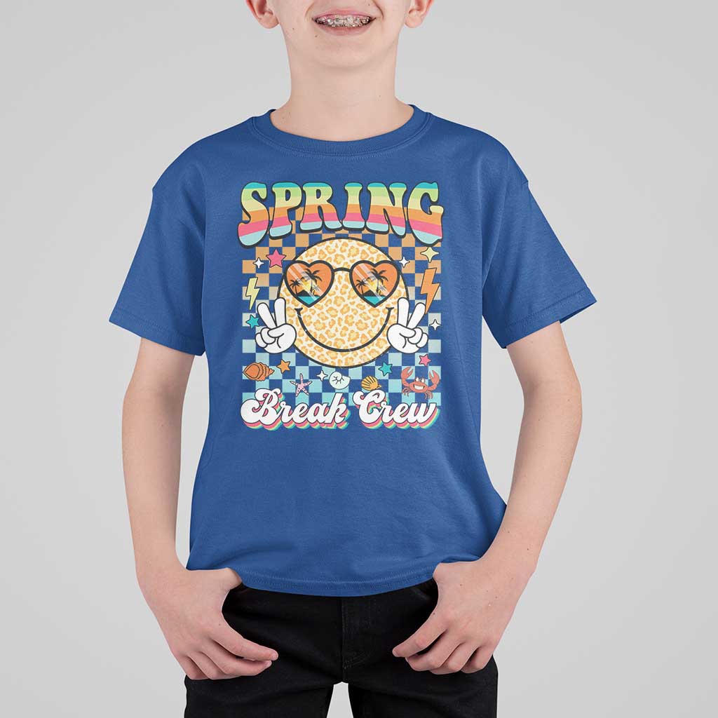Funny Spring Break Crew T Shirt For Kid Spring Vacation Beach Family Matching