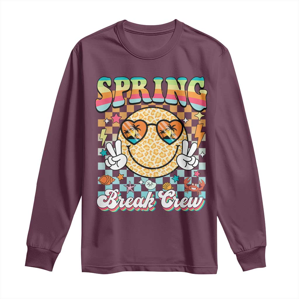 Funny Spring Break Crew Long Sleeve Shirt Spring Vacation Beach Family Matching