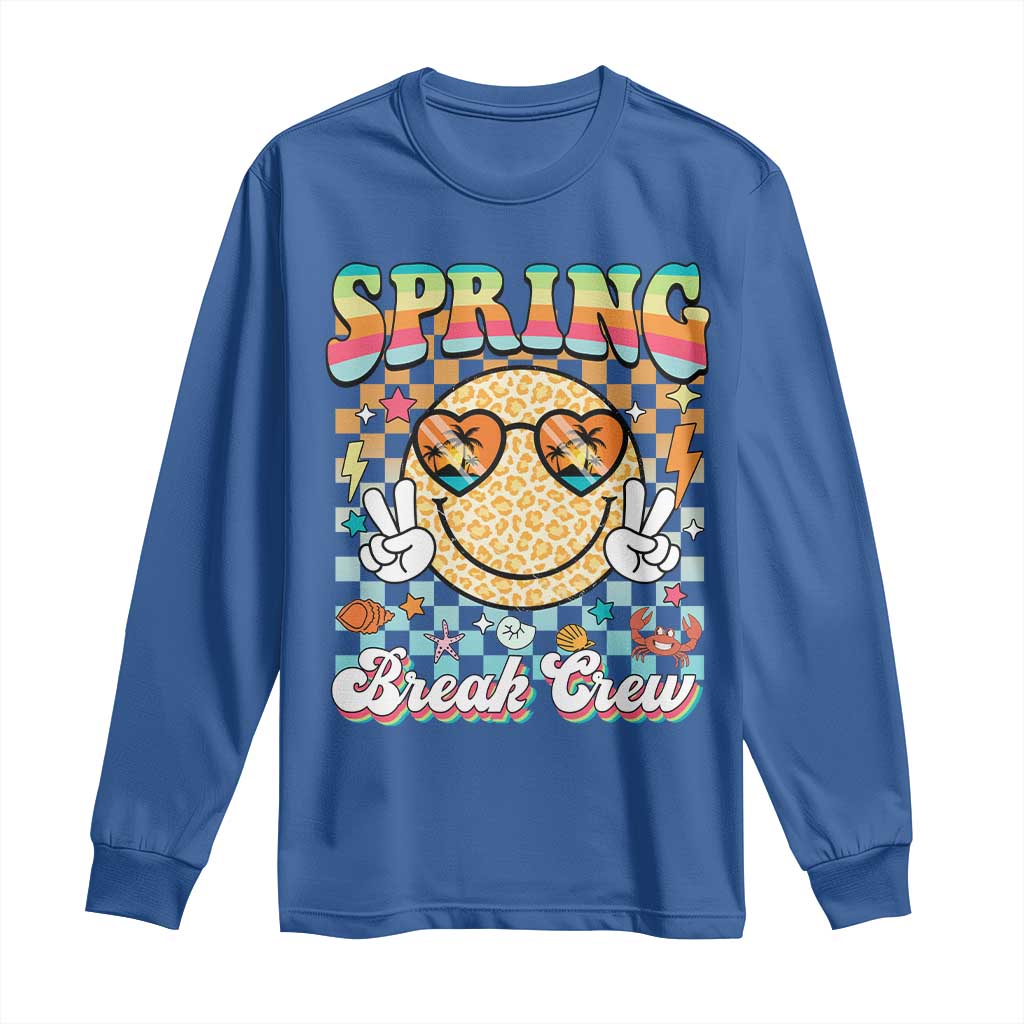 Funny Spring Break Crew Long Sleeve Shirt Spring Vacation Beach Family Matching