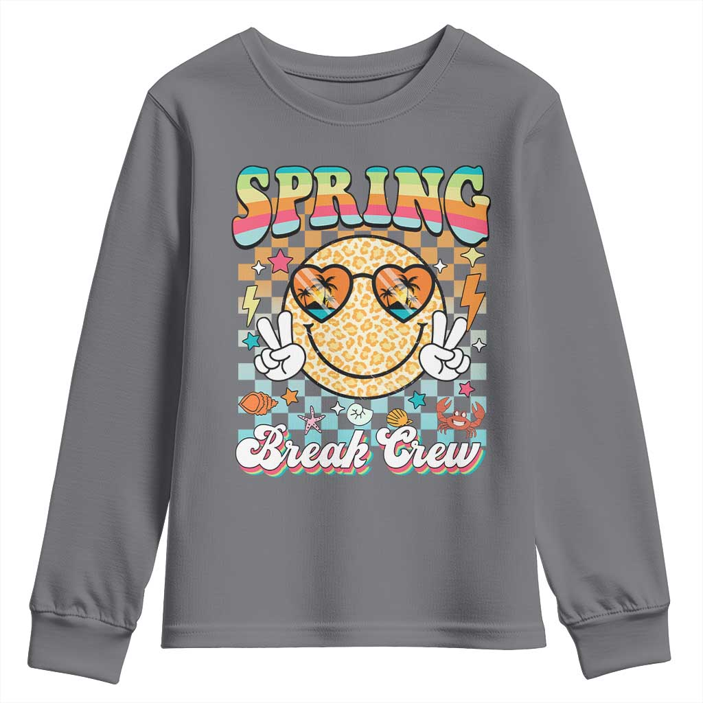 Funny Spring Break Crew Youth Sweatshirt Spring Vacation Beach Family Matching