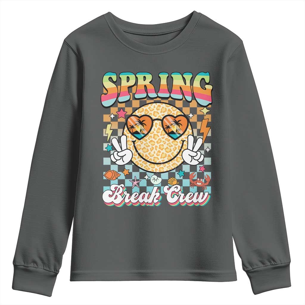 Funny Spring Break Crew Youth Sweatshirt Spring Vacation Beach Family Matching