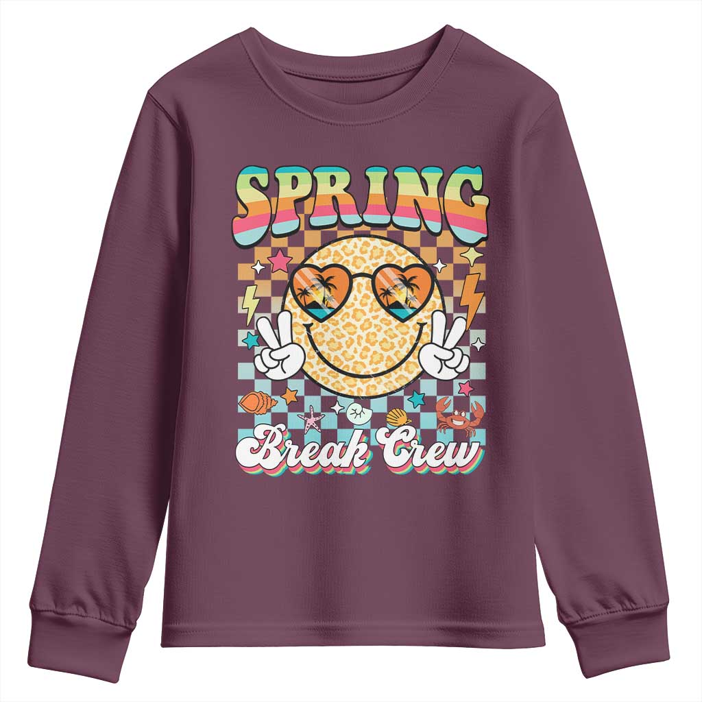 Funny Spring Break Crew Youth Sweatshirt Spring Vacation Beach Family Matching