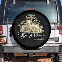 He Is Risen Spare Tire Cover Christian Religious Easter Day Bible Verse Sheep