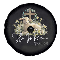 He Is Risen Spare Tire Cover Christian Religious Easter Day Bible Verse Sheep