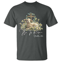 He Is Risen T Shirt Christian Religious Easter Day Bible Verse Sheep