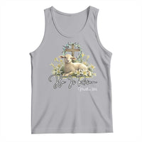 He Is Risen Tank Top Christian Religious Easter Day Bible Verse Sheep