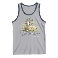 He Is Risen Tank Top Christian Religious Easter Day Bible Verse Sheep