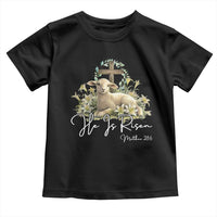 He Is Risen Toddler T Shirt Christian Religious Easter Day Bible Verse Sheep