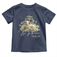 He Is Risen Toddler T Shirt Christian Religious Easter Day Bible Verse Sheep
