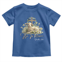 He Is Risen Toddler T Shirt Christian Religious Easter Day Bible Verse Sheep