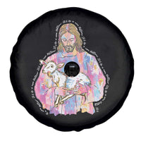 He Is Risen Spare Tire Cover Christian Religious Easter Day Bible Verse Sheep Glitter Print
