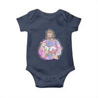 He Is Risen Baby Onesie Christian Religious Easter Day Bible Verse Sheep Glitter Print