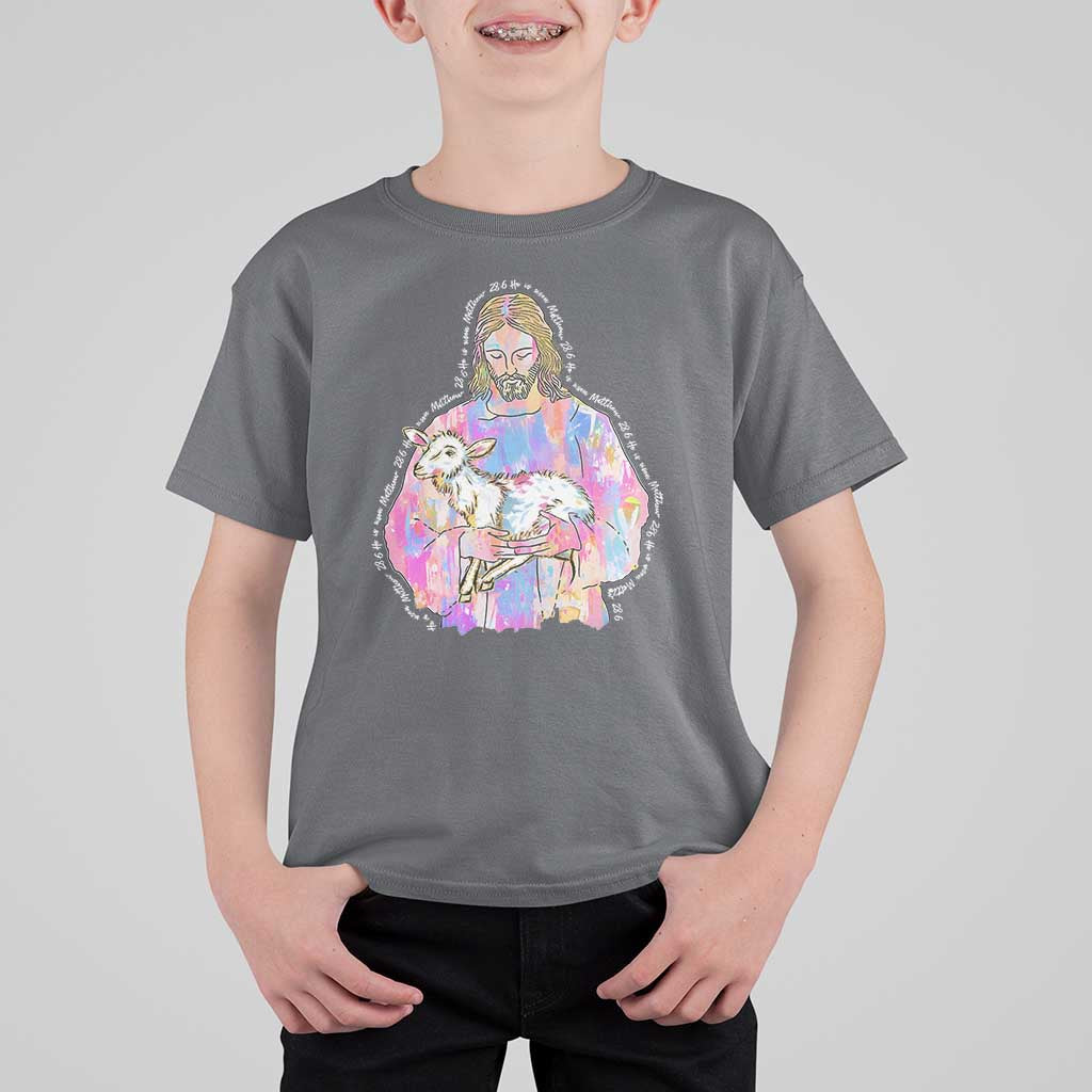 He Is Risen T Shirt For Kid Christian Religious Easter Day Bible Verse Sheep Glitter Print