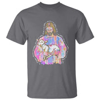He Is Risen T Shirt Christian Religious Easter Day Bible Verse Sheep Glitter Print