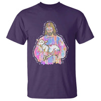 He Is Risen T Shirt Christian Religious Easter Day Bible Verse Sheep Glitter Print