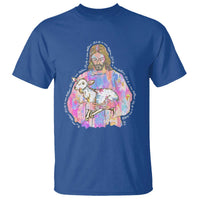 He Is Risen T Shirt Christian Religious Easter Day Bible Verse Sheep Glitter Print
