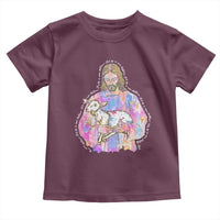 He Is Risen Toddler T Shirt Christian Religious Easter Day Bible Verse Sheep Glitter Print
