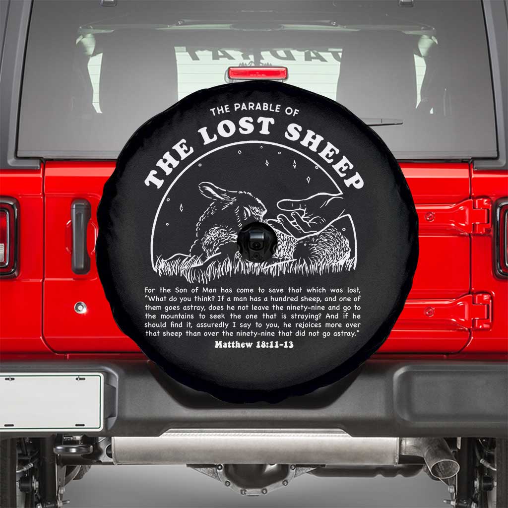 The Parable Of The Lost Sheep Spare Tire Cover Christian Bible Verse
