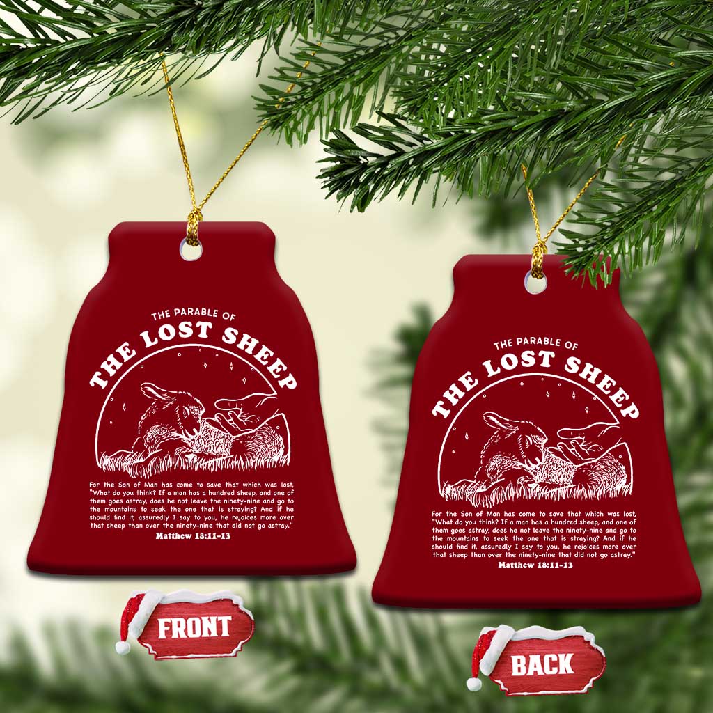 The Parable Of The Lost Sheep Ceramic Ornament Christian Bible Verse - Wonder Print Shop