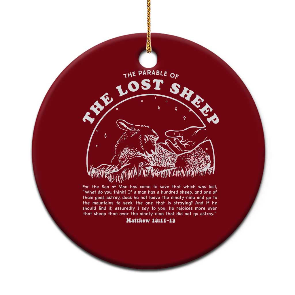 The Parable Of The Lost Sheep Ceramic Ornament Christian Bible Verse - Wonder Print Shop