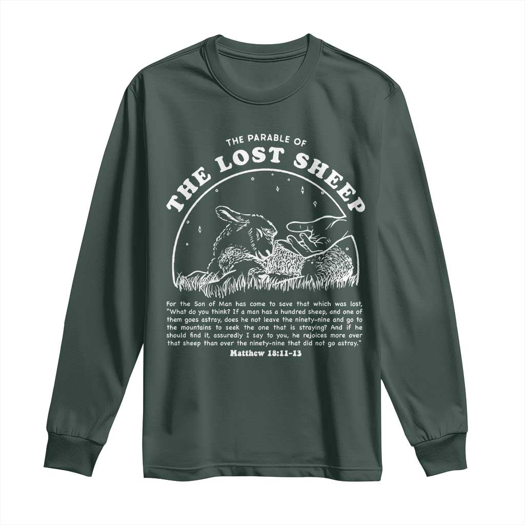 The Parable Of The Lost Sheep Long Sleeve Shirt Christian Bible Verse
