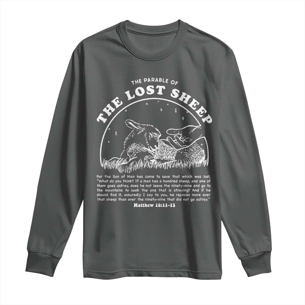 The Parable Of The Lost Sheep Long Sleeve Shirt Christian Bible Verse