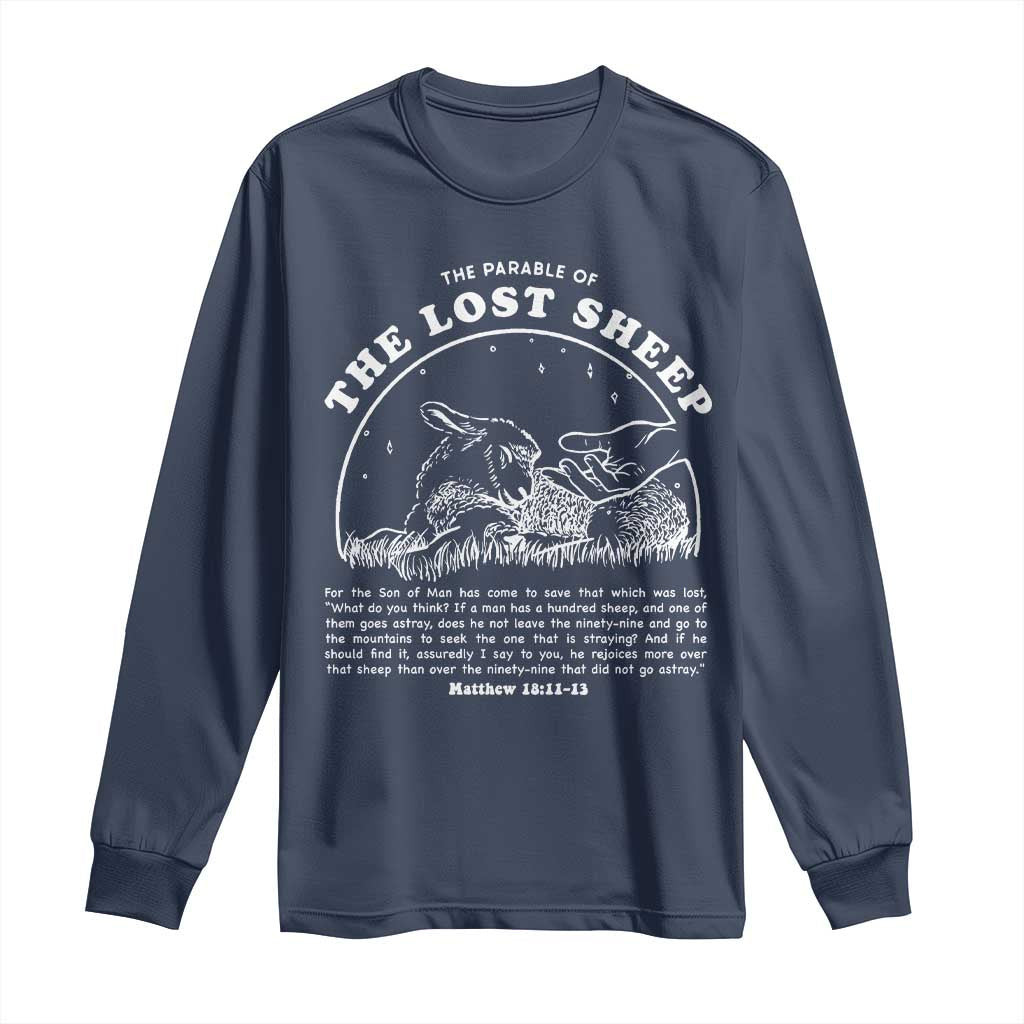 The Parable Of The Lost Sheep Long Sleeve Shirt Christian Bible Verse