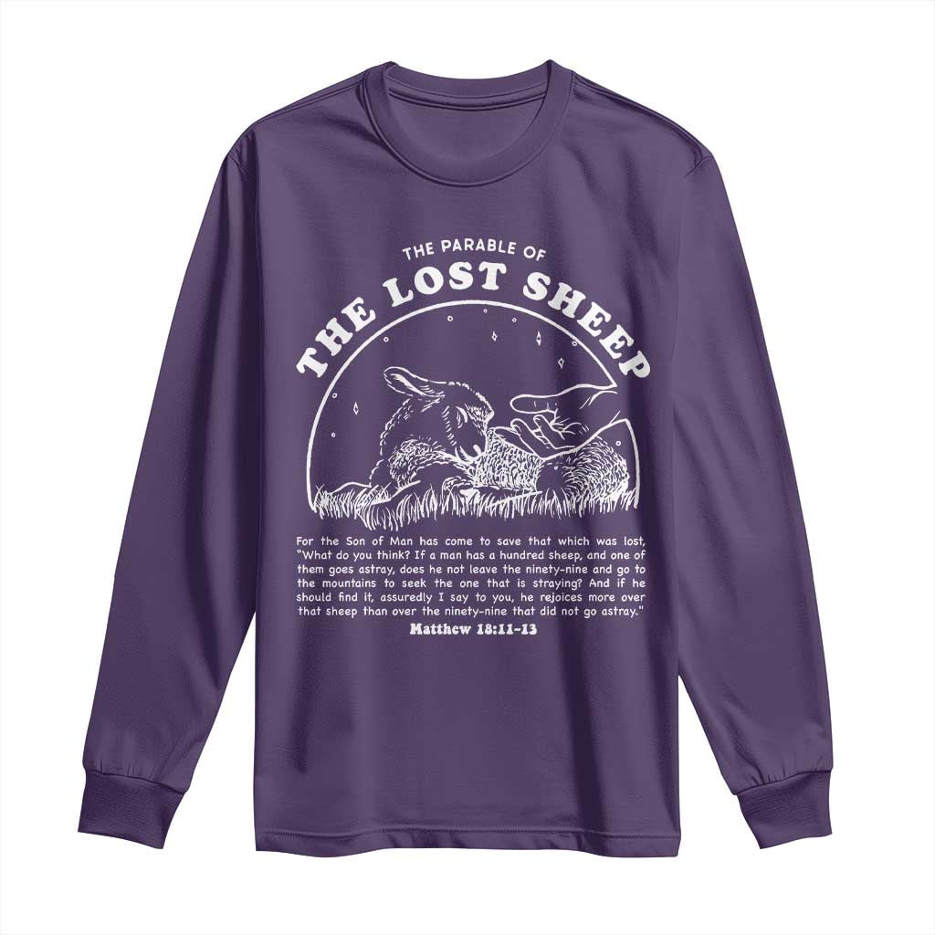 The Parable Of The Lost Sheep Long Sleeve Shirt Christian Bible Verse