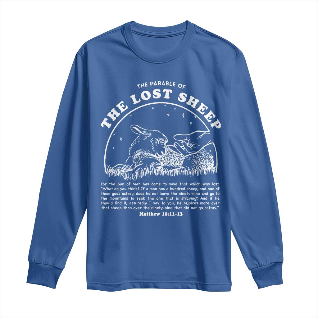 The Parable Of The Lost Sheep Long Sleeve Shirt Christian Bible Verse
