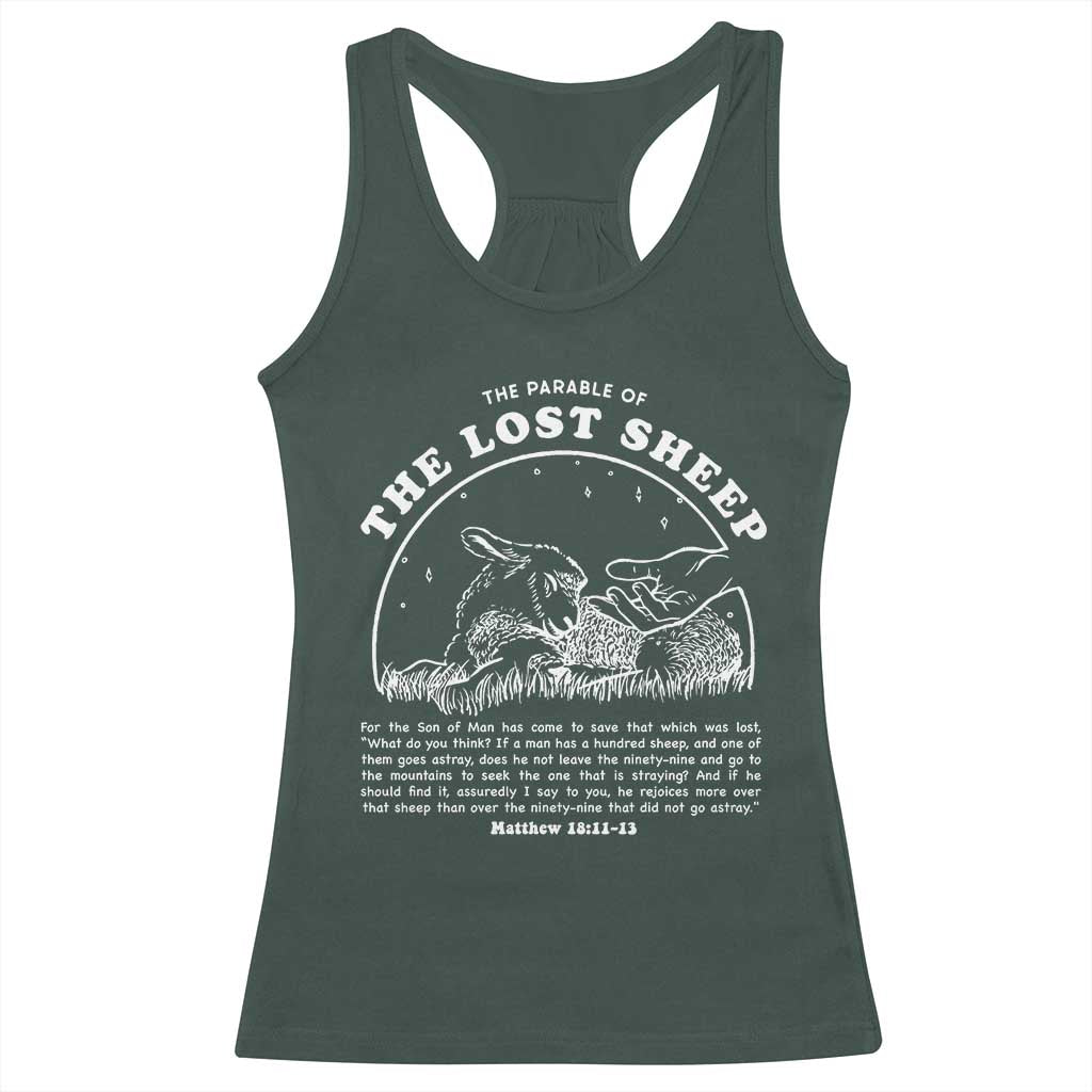 The Parable Of The Lost Sheep Racerback Tank Top Christian Bible Verse