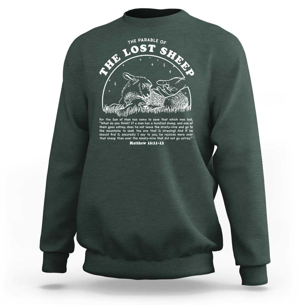 The Parable Of The Lost Sheep Sweatshirt Christian Bible Verse