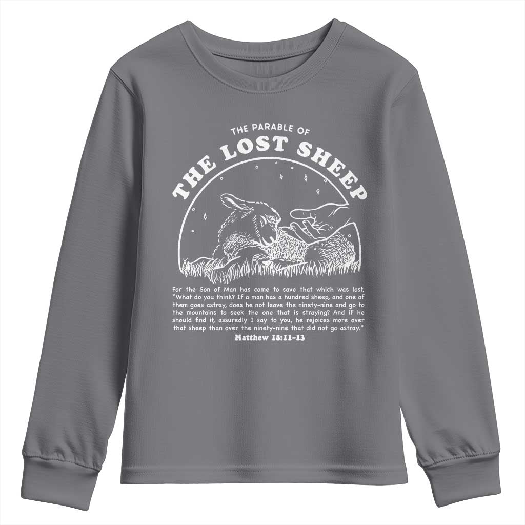 The Parable Of The Lost Sheep Youth Sweatshirt Christian Bible Verse