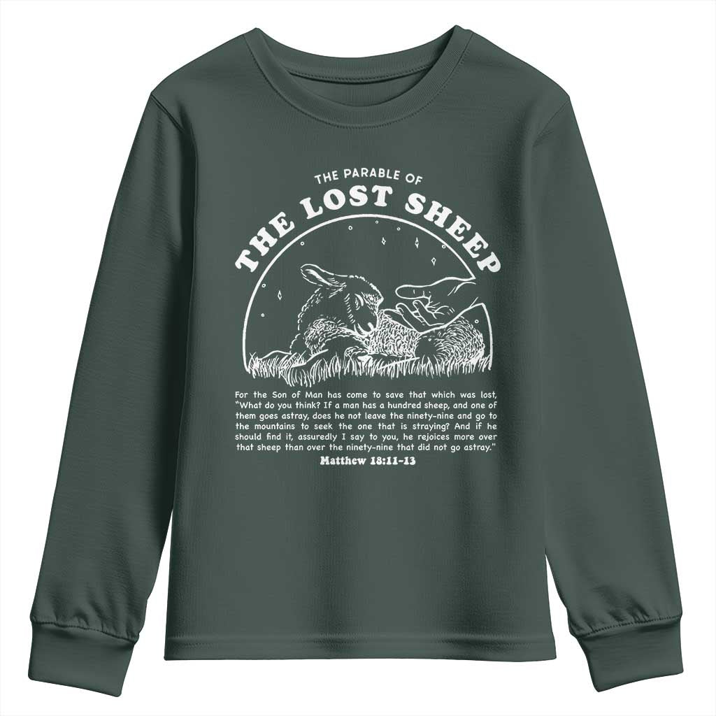 The Parable Of The Lost Sheep Youth Sweatshirt Christian Bible Verse