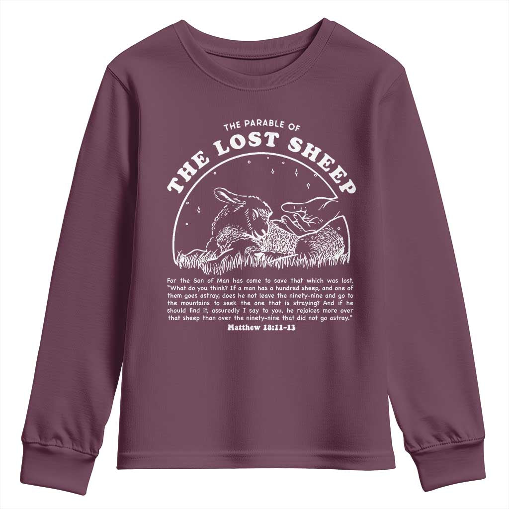 The Parable Of The Lost Sheep Youth Sweatshirt Christian Bible Verse