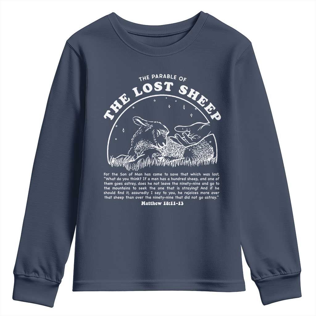 The Parable Of The Lost Sheep Youth Sweatshirt Christian Bible Verse