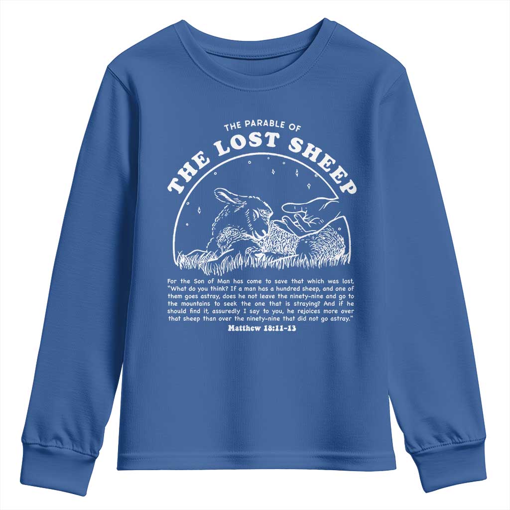 The Parable Of The Lost Sheep Youth Sweatshirt Christian Bible Verse